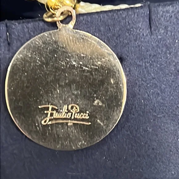 RARE Emilio Pucci Elegant Multicolor Pendant Necklace - Picture 4 of 7